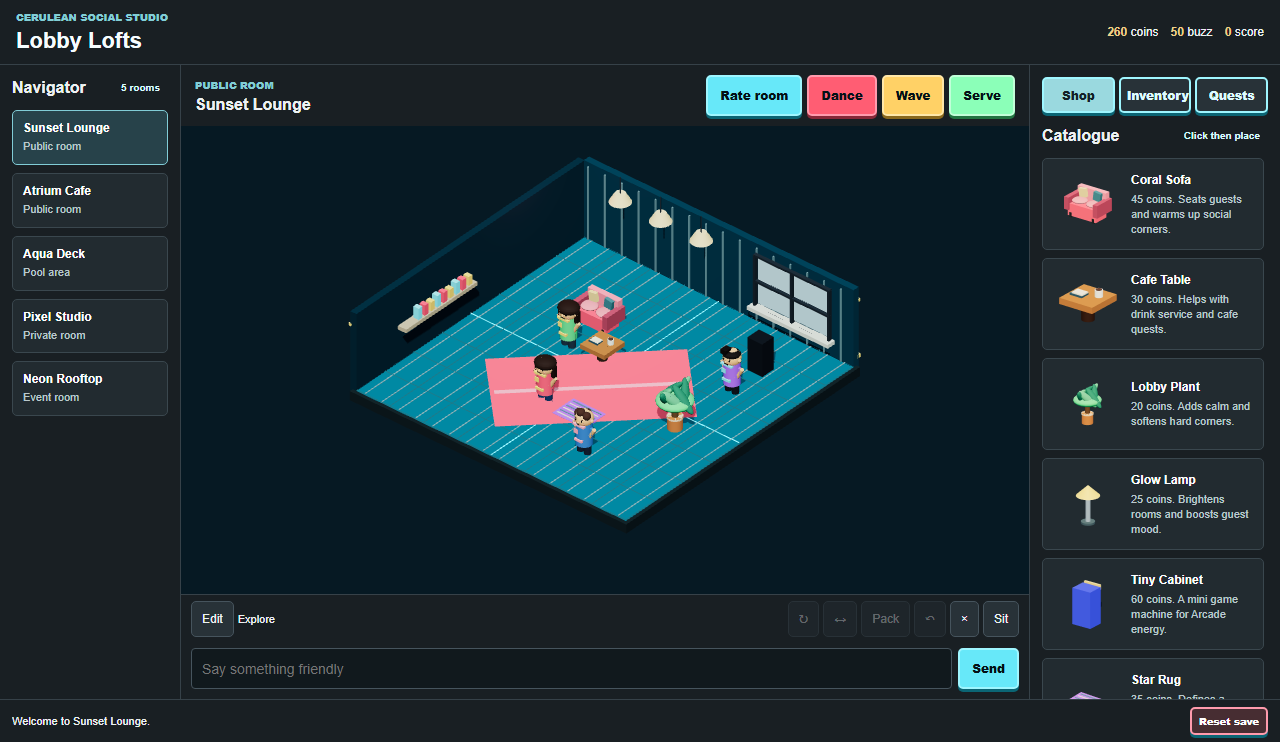 Gameplay from Lobby Lofts