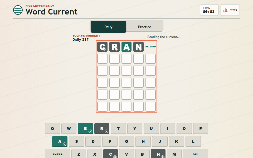 Gameplay from Word Current